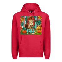 Cardinal Western Fall Cow Premium Hoodie - LillyAllenDesigns