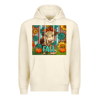 Sandshell Western Fall Cow Premium Hoodie - LillyAllenDesigns