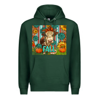 Sports Green Western Fall Cow Premium Hoodie - LillyAllenDesigns