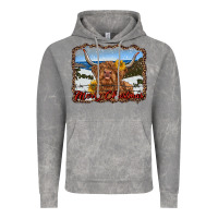 Cloud Rock merry christmas highland cow with farm Vintage Hoodie - RanaPortraitStore
