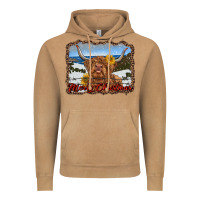 Vintage Camel merry christmas highland cow with farm Vintage Hoodie - RanaPortraitStore