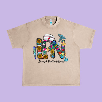 Lpn Licensed Practial Nurse Urban Heavy Tee Designed By Cowhidedigitalart