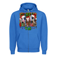 True Royal it's christmas y'all heifers Zipper Hoodie - Jasminsmagicworld