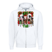White it's christmas y'all heifers Zipper Hoodie - Jasminsmagicworld