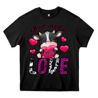 Black All We Need İs Moo Love Heavy Core Tee - SublimationCraftShop