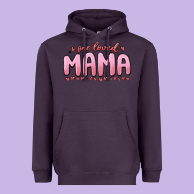 One Loved Mama Heavyweight Hoodie Designed By Maliassmallbusiness