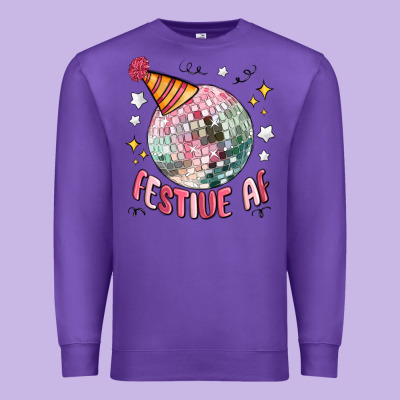 Festive Af Premium Sweatshirt Designed By Maliassmallbusiness