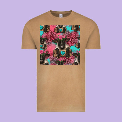 Black Sheep Seamless Pattern Vintage Tee Designed By Hra Design Shop