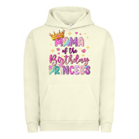 Pigment Pistachio mama of the birthday princess Urban Hoodie - NancyCooperArtShop