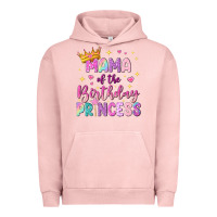 Pigment Salmon mama of the birthday princess Urban Hoodie - NancyCooperArtShop