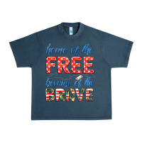 Midnight Navy home of the free because of the brave Urban Heavy Tee - HRA Design Shop