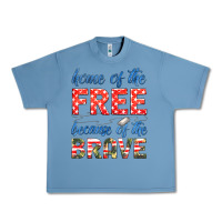 Pebble Blue home of the free because of the brave Urban Heavy Tee - HRA Design Shop