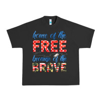 Pigment Black home of the free because of the brave Urban Heavy Tee - HRA Design Shop