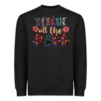 Black rescue all the dogs Heavyweight Sweatshirt - Zillion Design Studio