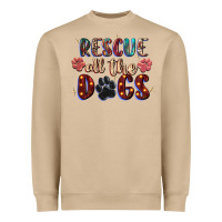 Rescue All The Dogs Heavyweight Sweatshirt | Teevron