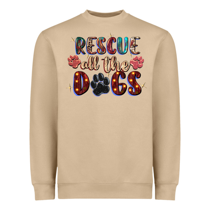 Rescue All The Dogs Heavyweight Sweatshirt by Zillion Design Studio | Teevron