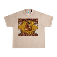 French Oak horse Urban Heavy Tee - BarkalooDesign