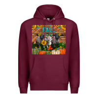 Burgundy Fall Baby Lambs Premium Hoodie - LillyAllenDesigns
