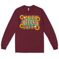 Burgundy Pies Before Guys Long Sleeve Tee - Artiststas