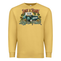 Antique Gold i got a heart like a truck western sunflower Premium Sweatshirt - NancyCooperArtShop