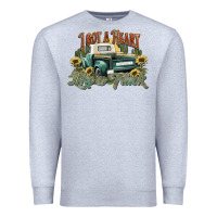 Heather Grey i got a heart like a truck western sunflower Premium Sweatshirt - NancyCooperArtShop