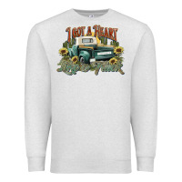Oatmeal Heather i got a heart like a truck western sunflower Premium Sweatshirt - NancyCooperArtShop