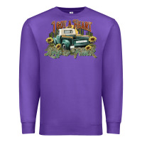 Purple i got a heart like a truck western sunflower Premium Sweatshirt - NancyCooperArtShop
