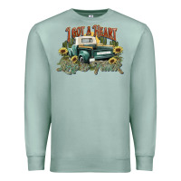 Seafoam i got a heart like a truck western sunflower Premium Sweatshirt - NancyCooperArtShop