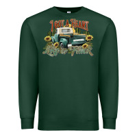 Sports Green i got a heart like a truck western sunflower Premium Sweatshirt - NancyCooperArtShop
