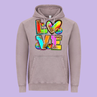 Love Pride Vintage Hoodie Designed By Zillion Design Studio
