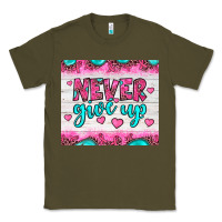Army Green never give up Classic Tee - JahusDesignShop