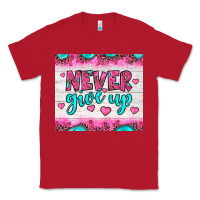Red never give up Classic Tee - JahusDesignShop