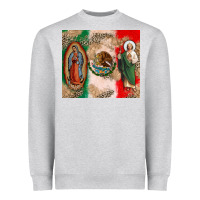 Heather Grey Virgin Mary and San Judas Heavyweight Sweatshirt - CTS Tumbler Store