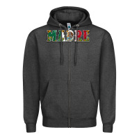 Charcoal Heather mexican flag madre Zipper Hoodie - Jasminsmagicworld