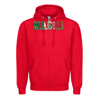Red mexican flag madre Zipper Hoodie - Jasminsmagicworld