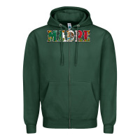 Sports Green mexican flag madre Zipper Hoodie - Jasminsmagicworld