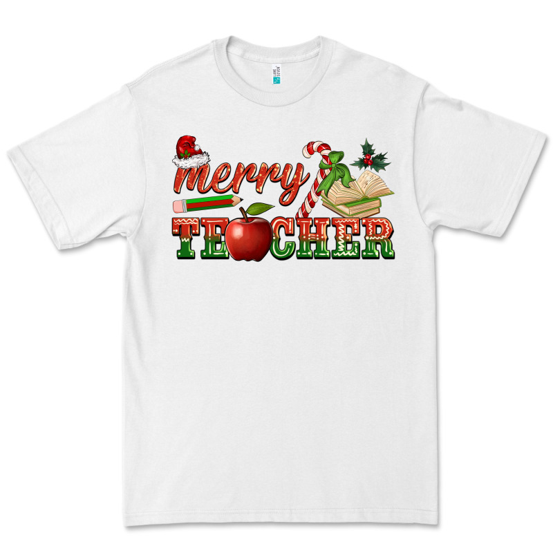 Merry Teacher Premium Tee by BarkalooDesign | Teevron