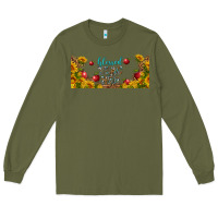 Army Green blessed teacher libbey glass Long Sleeve Tee - BundleAndBundleShop
