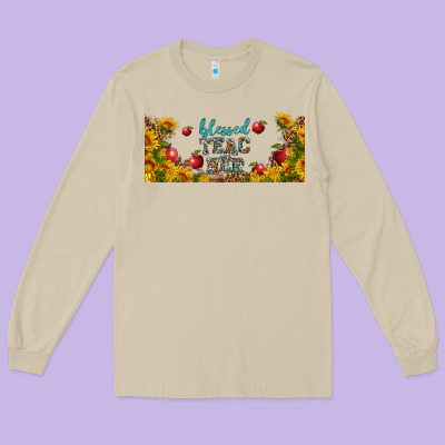 Blessed Teacher Libbey Glass Long Sleeve Tee Designed By Bundleandbundleshop