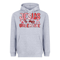 Heather Grey jesus is my valentine Heavyweight Hoodie - MaliasSmallBusiness