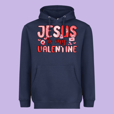 Jesus Is My Valentine Heavyweight Hoodie Designed By Maliassmallbusiness