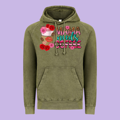 Mama Needs Coffee Mothers Day Vintage Hoodie Designed By Texasbilliewilder