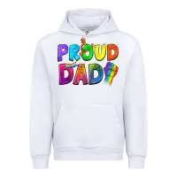 White Proud Dad Urban Hoodie - NancyCooperArtShop