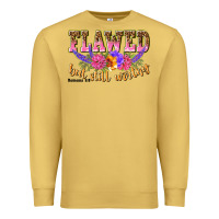 Antique Gold flawed but still worthy romans 5 8 Premium Sweatshirt - NancyCooperArtShop