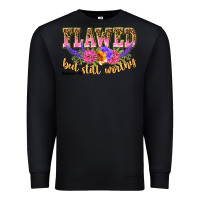 Black flawed but still worthy romans 5 8 Premium Sweatshirt - NancyCooperArtShop