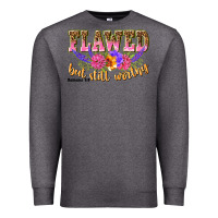 Charcoal Heather flawed but still worthy romans 5 8 Premium Sweatshirt - NancyCooperArtShop