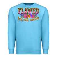 Ocean Blue flawed but still worthy romans 5 8 Premium Sweatshirt - NancyCooperArtShop