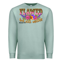 Seafoam flawed but still worthy romans 5 8 Premium Sweatshirt - NancyCooperArtShop