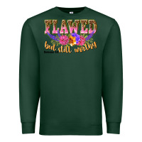 Sports Green flawed but still worthy romans 5 8 Premium Sweatshirt - NancyCooperArtShop