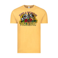 Vintage Mustard just a woman who loves her mechanic Vintage Tee - SublimationCraftShop